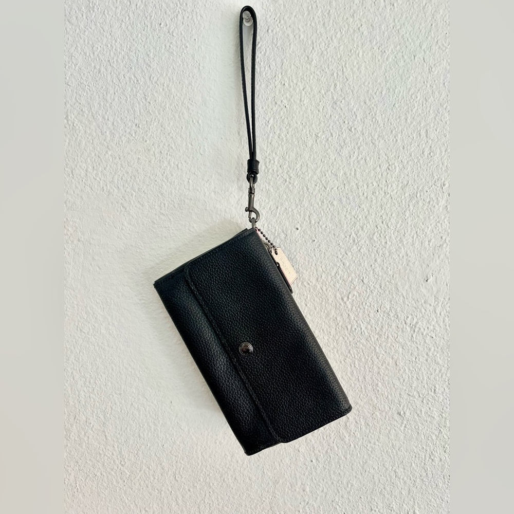 Coach Black, Blush and Ivory Wristlet Wallet